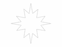 12-Point Star Vector Shape - Free DXF Download