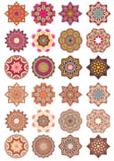24 Decorative Mandala Ornaments Collection Vector File