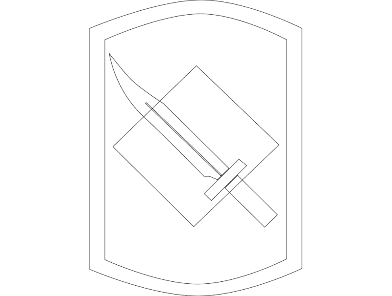 39th Infantry Brigade Combat Team Insignia Vector DXF File