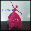3D Ballet Dancer Centerpiece Laser Cut Vector DXF File