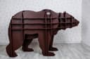 3D Bear Shaped Bookshelf Laser Cut Vector File