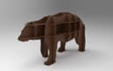 3D Bear Shelf Vector Model for Laser Cutting (DXF, DWG)