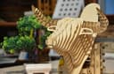 3D Bull Head Wall Art Laser Cut Vector File