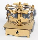 3D Carousel Mechanical Toy Laser Cut Vector File