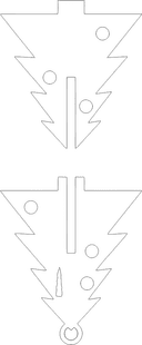 3D Christmas Tree Ornament Vector File for Laser Cutting DXF