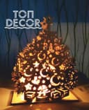 3D Christmas Tree Tealight Holder Laser Cut Vector Design