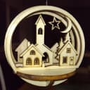 3D Christmas Village Ornament Vector SVG File for Laser Cutting