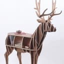 3D Deer Bookshelf Laser Cut Project - Free Vector File