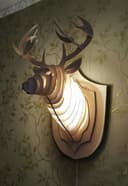3D Deer Head Wall Lamp Vector File for Laser Cutting