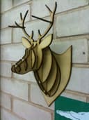 3D Deer Head Wall Mount Laser Cut Vector File