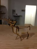 3D Deer Stag Laser Cut Model DXF Vector File