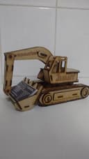 3D Excavator Business Card Holder Laser Cut Vector DXF CDR