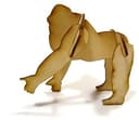 3D Gorilla Puzzle Laser Cut Vector Plan DXF File