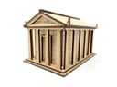 3D Greek Temple Recipe Box Laser Cut Vector File