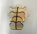 3D Hippo Head Wall Decor Laser Cut Vector File