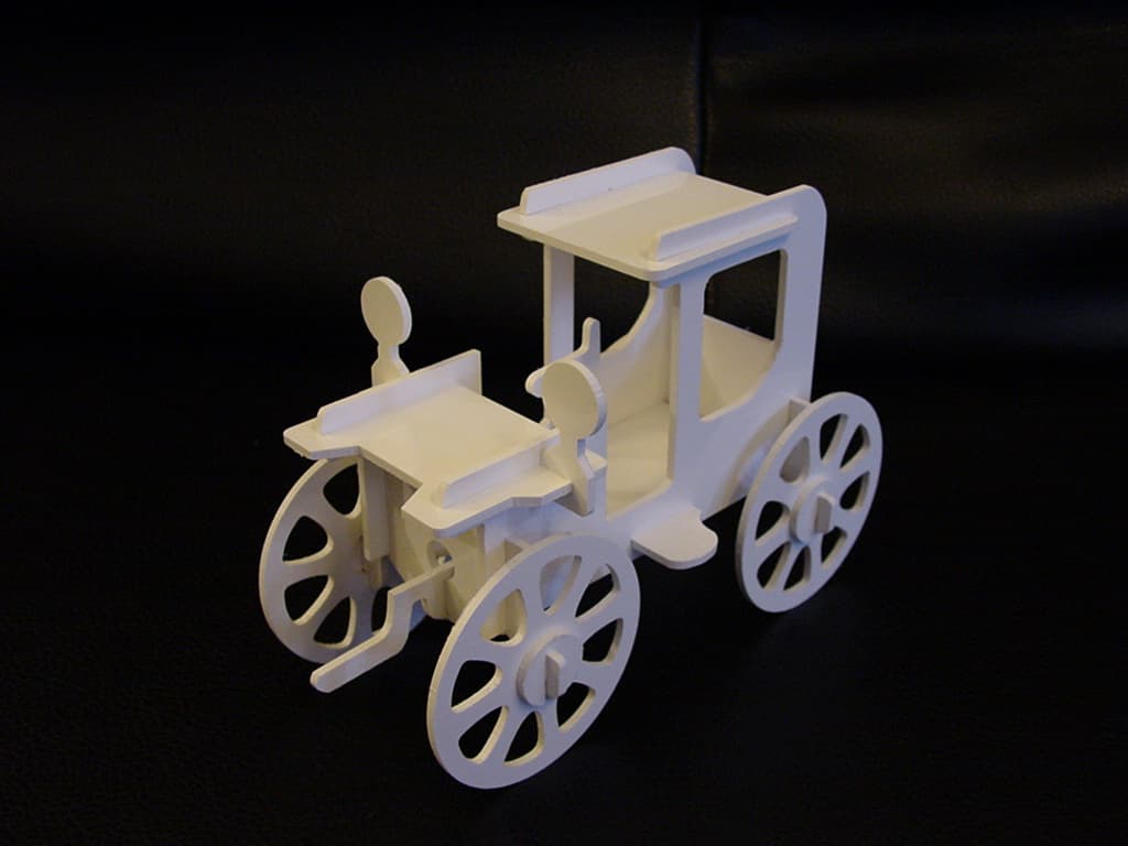 3D Horse Carriage Model Laser Cut Vector File