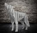 3D Howling Wolf BBQ Fire Pit Template (CDR File)