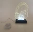 3D Illusion Headphones LED Night Light Vector File for Laser Cutting