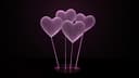 3D Illusion Heart Lamp Vector Design for Laser Cutting