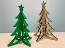 3D Laser Cut Christmas Tree Standee Vector File