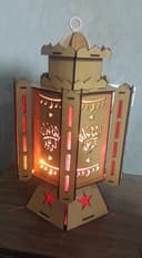 3D Laser Cut Ramadan Lantern Fanoos DXF CDR Vector