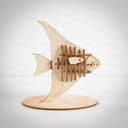 3D Laser Cut Wooden Angelfish Table Decor DXF CDR Vector