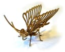 3D Laser Cut Wooden Butterfly Puzzle DXF Vector File
