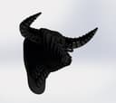 3D Layered Bull Head Wall Art Laser Cut Vector File