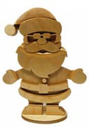 3D Layered Wooden Santa Claus Laser Cut Vector Template (CDR)
