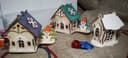 3D Miniature Christmas Village Houses Laser Cut Vector Files