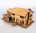 3D Miniature Family House Laser Cut Puzzle Vector File (CDR)