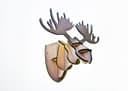 3D Moose Head Wall Mount Laser Cutting Template SVG File