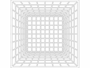 3D Perspective Grid Illusion Vector for Laser Cutting DXF