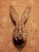 3D Rabbit Head Wall Decor Laser Cut Vector File DXF