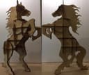 3D Rearing Horse Shelf Laser Cut Plan Vector File