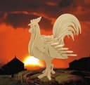 3D Rooster Puzzle Laser Cut Vector File (DXF)