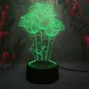 3D Rose Bouquet LED Illusion Lamp Laser Cut Vector File