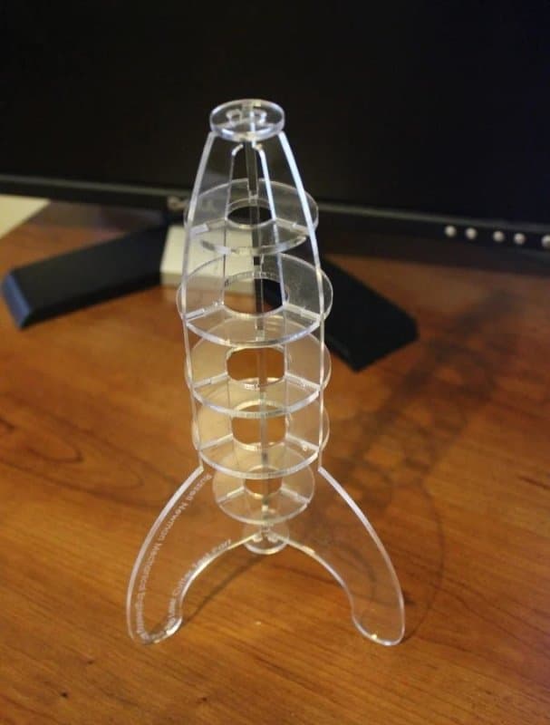 3D Snap-Together Rocket Ship Laser Cut Vector File