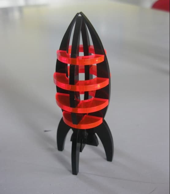 3D Space Rocket Toy Laser Cut Vector Plan