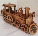 3D Steam Locomotive Puzzle Vector File for Laser Cutting