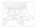 3D Tropical Palm Tree Vector Design for Laser Cutting DXF