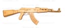 3D Wooden AK-47 Rifle Model Laser Cut Vector File