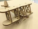 3D Wooden Biplane Model Laser Cut Vector File