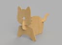 3D Wooden Cat Puzzle Laser Cut Vector File