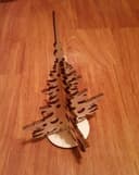 3D Wooden Christmas Tree 18cm DXF Vector File for Laser Cutting