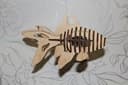 3D Wooden Fish Puzzle Laser Cut Vector File