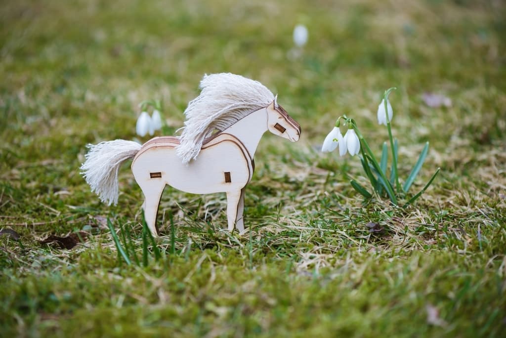 3D Wooden Horse Laser Cut Puzzle Vector File