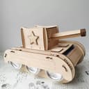 3D Wooden Tank Beer Caddy Laser Cut Vector File