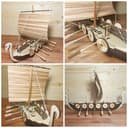 3D Wooden Viking Longship Laser Cut Vector Model (CDR)