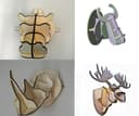 4 Animal Head 3D Puzzle - Laser Cut Wood Craft